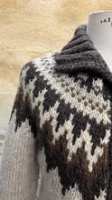 Carica l'immagine nel visualizzatore di Gallery, Maglione artigianale con zip anni '70/'80 - M
