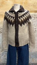 Carica l'immagine nel visualizzatore di Gallery, Maglione artigianale con zip anni '70/'80 - M