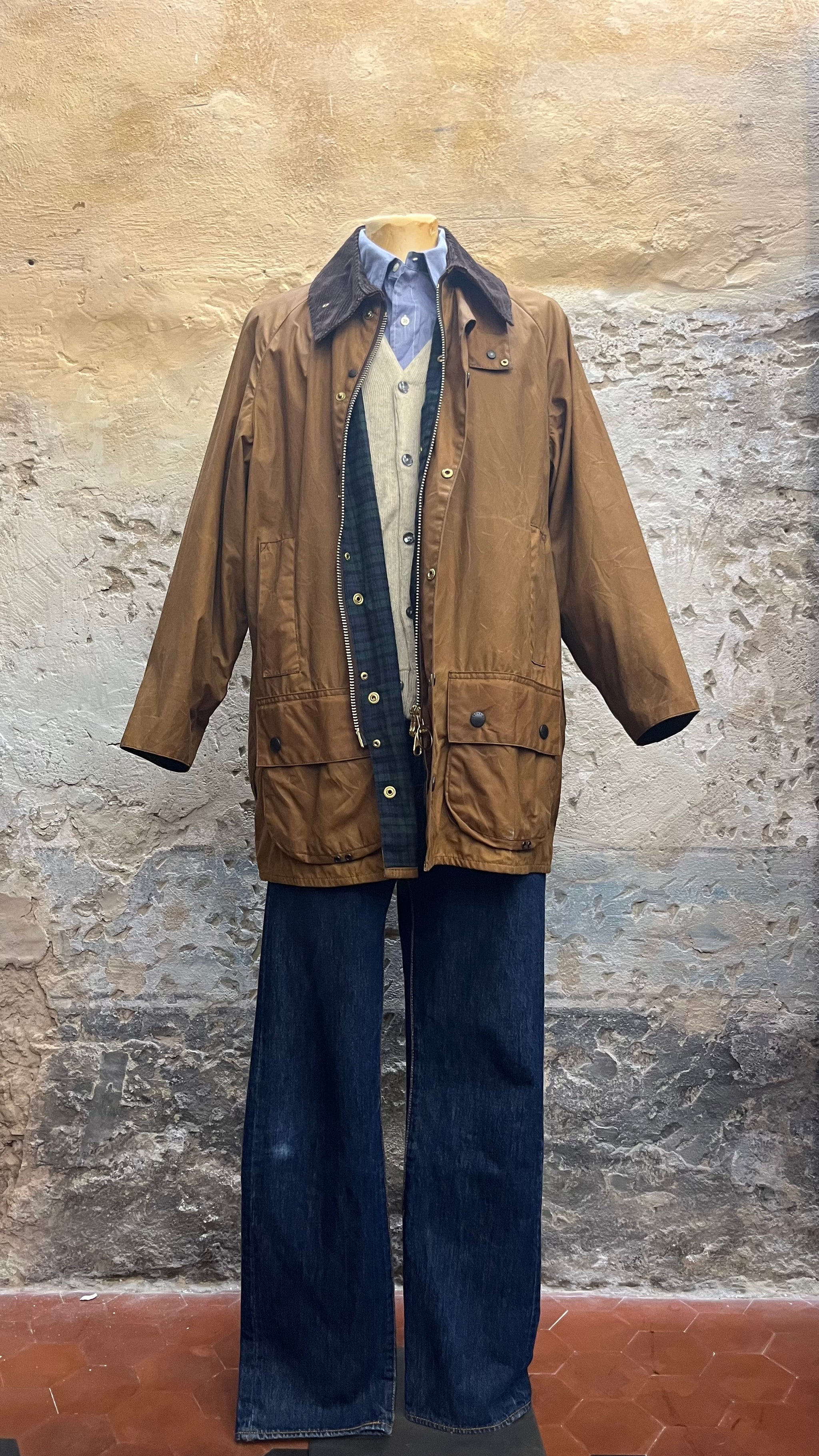 Barbour Beaufort - Sandstone - C46/117cm (XL) – Habitus Vintage