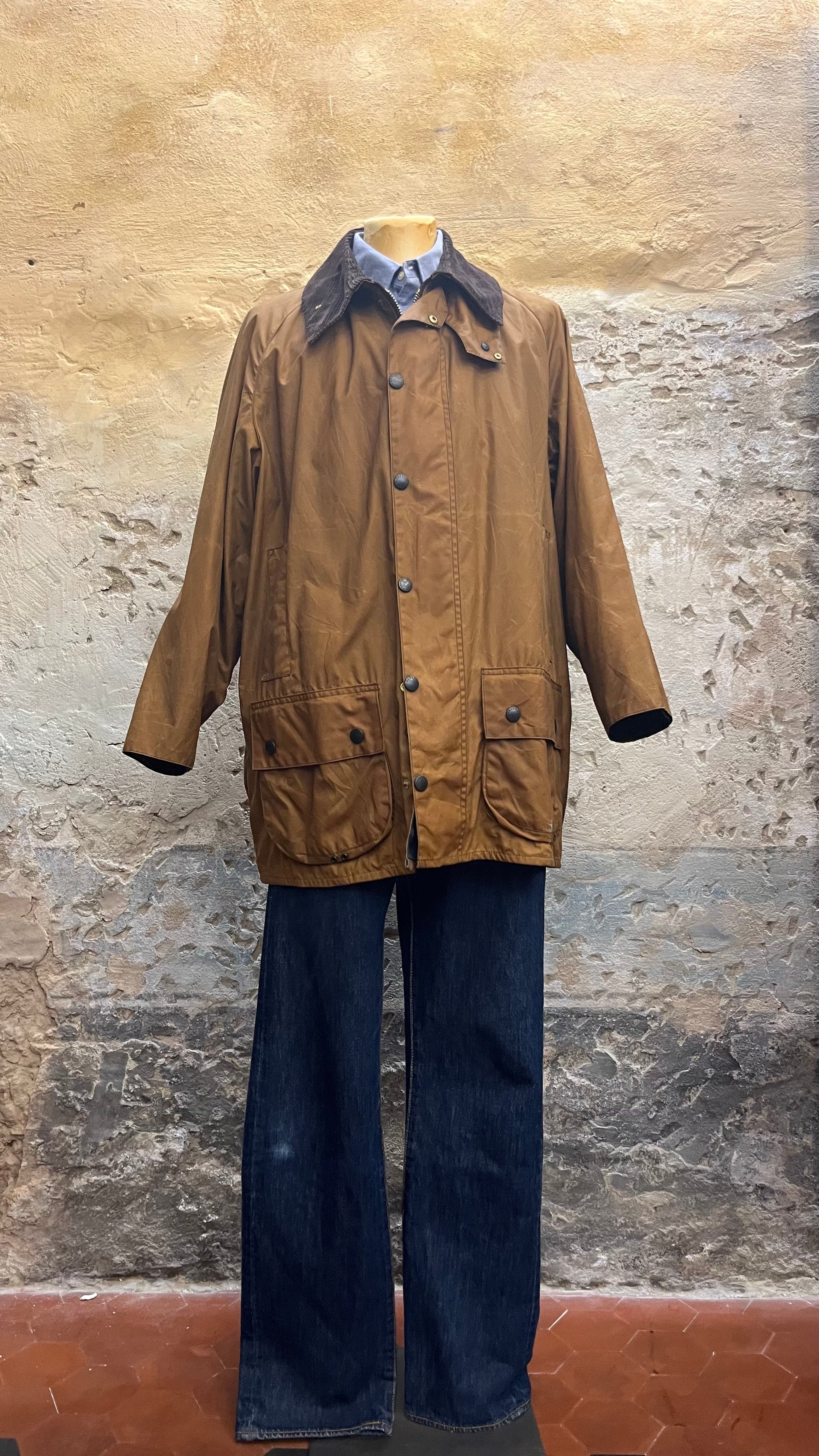 Barbour Beaufort - Sandstone - C46/117cm (XL) – Habitus Vintage