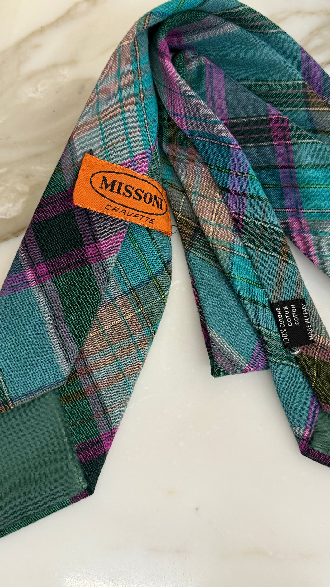 Cravatta Missoni - cotone - 8,5 cm
