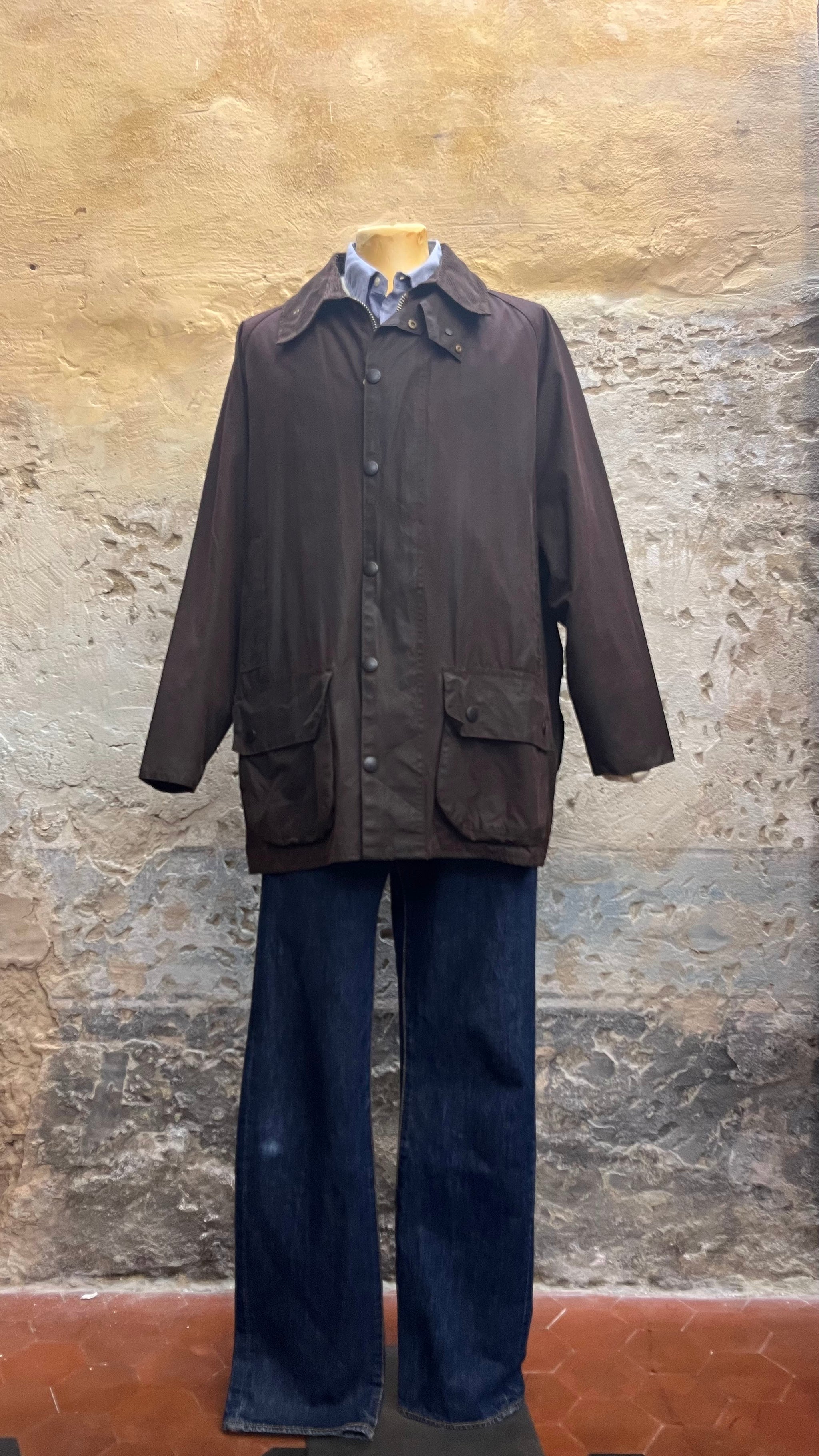 Barbour Beaufort Jacket ブラウン C46/117CM Beaufort Barbour Jacket waxed C46 / 117 cm XL - Vintage Store
