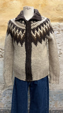 Carica l&#39;immagine nel visualizzatore di Gallery, Maglione artigianale con zip anni &#39;70/&#39;80 - M
